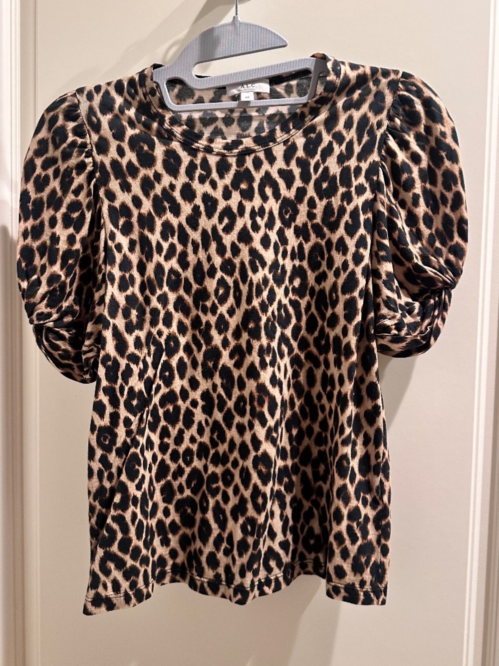 A.L.C. LEOPARD-PRINT TOP — SIZE XS